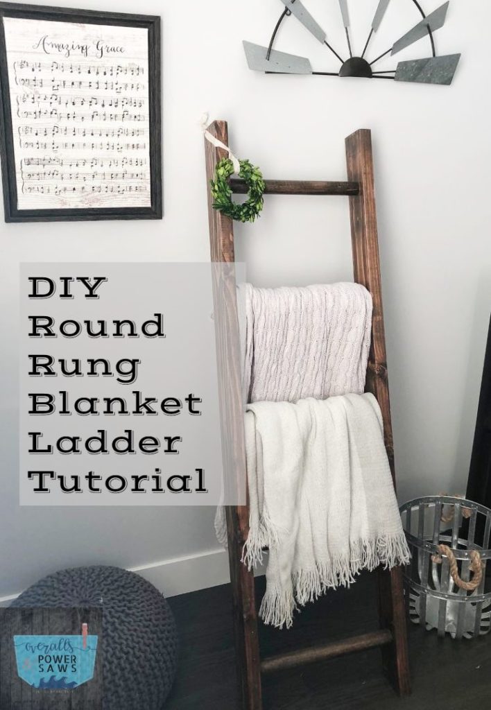 Blanket ladder with round rungs sale