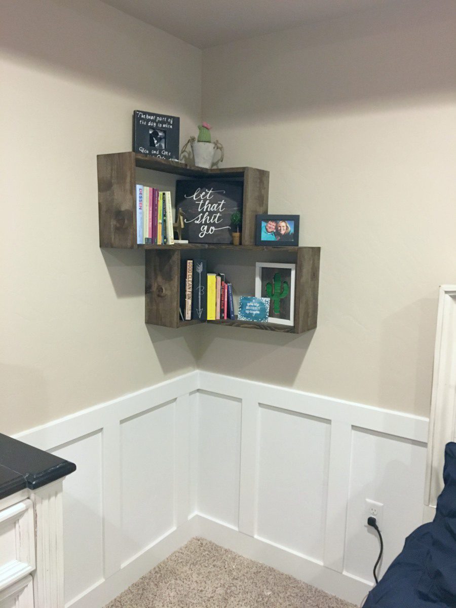 DIY CORNER FLOATING SHELF BOX - Simply Aligned Home