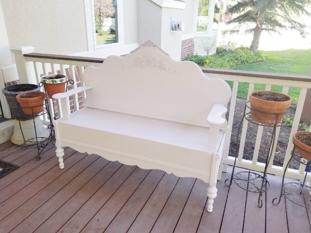 Bed frame deals bench